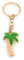 FizzyButton Gifts Palm Tree Keyring Key Ring with Enamel Charm and Gold Tone Keychain