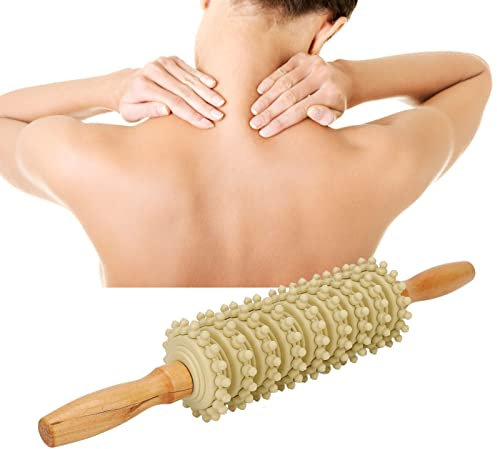 Holztherapie-Rollenmassagegerät, Lymphdrainage-Massagegerät, Massage- & Muskelroller aus Holz, Faszien-Massagerolle, Triggerpunkt-Muskellöserolle, Anti-Cellulite, Körperformung