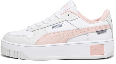 PUMA Baby Girl Carina Street Jr Scarpe da ginnastica, Puma White Rose Dust Feather Grey, 38.5 EU