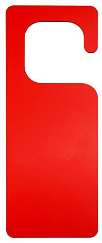 sourcing map Door Hanger Sign, 9.84 Acrylic Sign Door Knob Hangers DIY Blank Door Tag for Crafts Home Office, Red