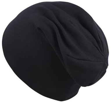 WUWYOUWL Baby Beanie Hut, Herbst und Winter Baumwolle Cap Weiche Doppelschichtige Hip-Hop Hut für Unisex Baby Aged 1-3 (DE/NL/SE/PL, Alter, Einheitsgröße, Schwarz)