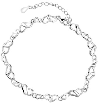 Sofia Milani - Damen Armband 925 Silber - Doppeltes Herz Anhänger - B0363