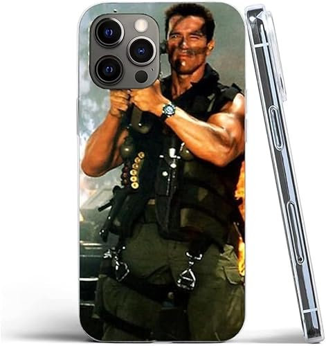 EWINRU Phone Case Compatible with iPhone 15 Pro Max 15 14 13 12 11 Pro Max 6 6s 7 8 X Xs Xr Se 2022/2020 Power Rocket Launcher Arnold Strong Funny Silicone TPU Shockproof Phone Cover Transparent