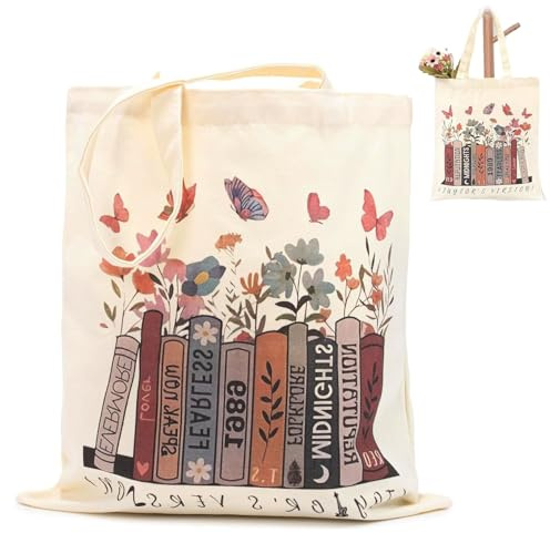 Genérico Ts Canvas Tote Ba, Bolsas de Tela personalizadas, (35cm*40cm) | Bolsa de Tela Aesthetic , Ts Album Inspirada, Regalo Amantes de La Música, Adecuado Para El Trabajo, Los Viajes y Las Giras