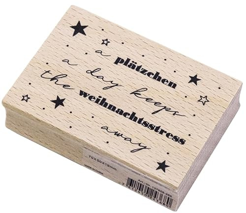 Artoz Stempel - Holzstempel Weihnachten, 70 x 50 x 19 mm, Buche, Schweizer Design, FSC®-zertifiziert