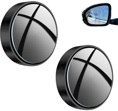 2 PCS Blind Spot Car Mirror 360° Rotating Automotive Side Blindspot Mirror with Vacuum Suction Cup Round Round Car Rearview Mirror Accessories for Ensuring Traffic Safety Car Rearview Mirror Accessori