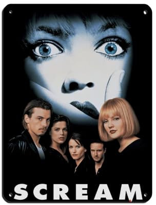 Scream 5 2022 Poster, Retro-Poster, Metall-Blechschild, schicke Kunst, Retro, Eisenmalerei, Bar, Menschen, Höhle, Café, Familie, Garage, Poster, Wanddekoration, 30 x 40 cm