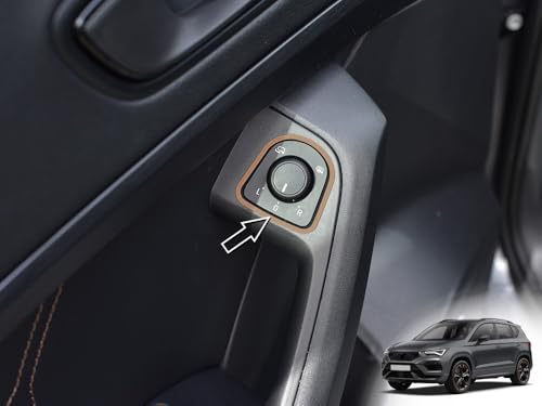Edelstahlabdeckung für Cupra.Ateca | Kupferfarbener Stil - Dekorschalterrahmen | 1 Stück Edelstahl 4Drive DSG V VZ Tribe Limited Edition Ateca Tuningzubehör