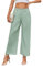 TMEOG Pantalon Fluide Femme Ete Large Chic et Elegant Pantalon Palazzo Taille Elastique Pantalon Ample Coupe Droite Léger Pantalon Business Casual de Costume à Pince pour Femme(Vert,L)