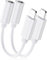iPhone Adapter Kopfhörer 2 Pack, [MFi zertifiziert] Light-ning Auf 3,5mm Klinke Adapter Audio Kabel Kopfhörer Kompatibel mit iPhone 14/13/12/11/Pro/Max/Plus/X/XR/XS/8/7, iPad Air/Mini für alle iOS