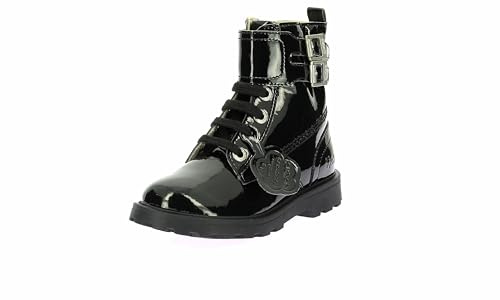 Kickers Jungen Mädchen Kick Blush Stiefelette, schwarz glänzend, 32 EU
