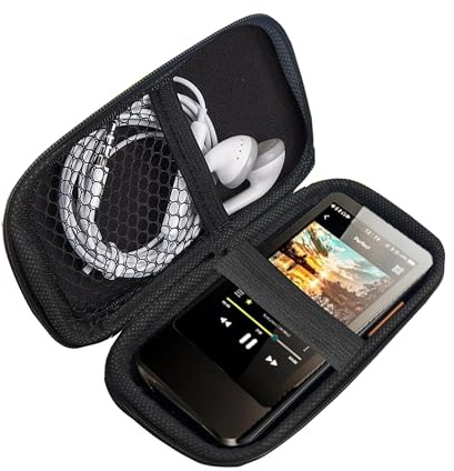 Blueshaweu MP3 Player Tasche für HiFi Walker H20 Pro – Schutzhülle mit Platz für Ohrhörer, USB-Kabel & Speicherkarte – Kompatibel mit HiFi Walker H20 Pro MP3 Player 3,2 Zoll (schwarz)