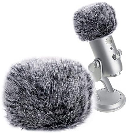 XURJUMI Housse de Microphone, Housse de Protection pour Pare-Brise en Fourrure Compatible avec Blue Yeti, Condenseur Yeti Pro