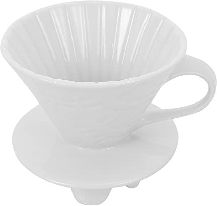 HOMSFOU 1 Pieza Taza De Filtro De Café Maquina De Filtro De Cafe Cafetera Fria Filtro De Jarra De Agua Portafiltro De Café Grandes Filtros De Café Cafetera Universal Cerámica