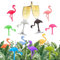 Dwafill Glasmarkierer Flamingo, 12 Stuck Silikon Glasmarkierer, Gläser Unterscheiden, für Sommerpartys, Junggesellenabschiede, Hochzeitsabende, Weihnachtsfeiern, Partys (Flamingo)