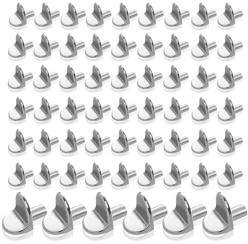 60 Stück Regalbodenträger, Bodenträger für Einlegeboden Halter Regalbodenhalter Metall Regalbrett Halterung L Form Einlegeböden Möbel Schränke