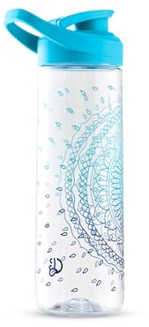 Dedoles Trinkflasche 470 700ml Wasserflasche Reisen Fitness BPA-frei | auslaufsicher, Tragegriff, Sportflasche, Schule Büro Outdoor Yoga, nachhaltig, bunte Designs, Kindergarten, Fahrrad, Sport,
