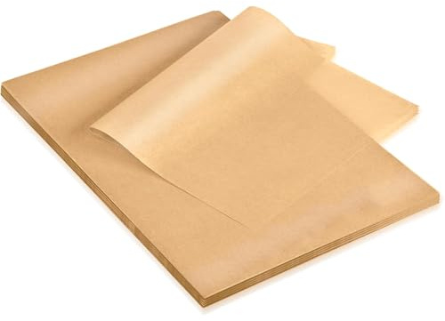 100 Pcs Unbleached Parchment Paper Baking Sheets, 8x12 inch Precut Non-Stick Parchment Sheets for Air Fryer, Oven, Bakeware, Steaming