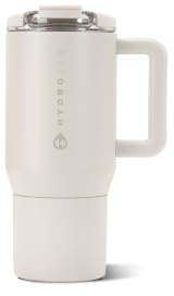 HydroJug Coffee Traveler 20oz Ceramic-Lined Mug with Handle, Linen