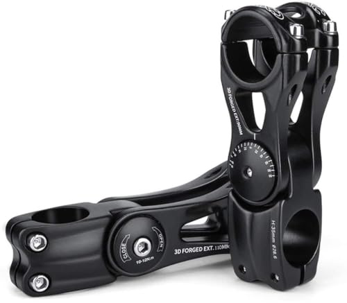 POENVFPO Stem Handlebar Stem Adjustable Aluminum Alloy Fork 140mm to 190mm for Mountain and Road Bikes (2)