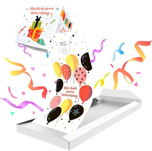 ZYLOUY Geburtstagskarte Lustig Mit Explosion Von Konfetti, Größe: 6in×3in×0.2in, Boom Card Birthday Für Lustige Überraschungen, Geburtstagskarte Mann, Als Geschenk