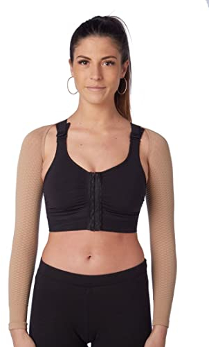 CzSalus Straffende und schlank machende Kompressions-Armmanschetten (Elfenbein, S/M)