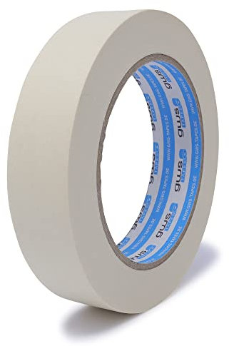 gws 1 Rolle Maler-Kreppband zum Abkleben, Abdecken, für präzises abkleben bei Malerarbeiten, 25 mm breit, 50 m