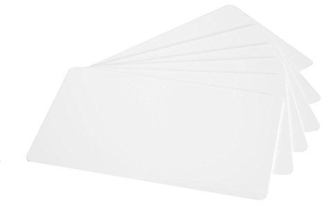50 x Karteo® Dünne Blanko Plastikkarten Karten weiß mit Dicke 0,47 mm