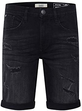 Blend Deniz Herren Jeans Shorts Kurze Denim Hose im Destroyed-Optik aus Stretch-Material Regular Fit