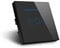 Led Touch Dimmer Switch 500W Crystal Panel Wall Controller Switch for Led Dimmer Lamp (Black)