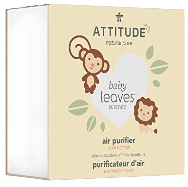 ATTITUDE Baby Air Purifier, Activated Carbon Freshener, Odor Remover, Plant and Mineral-Based, Vegan, Pear Nectar, 227 grams