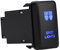 Interruptor basculante del coche Interruptor de luz LED de encendido/apagado 12V LED azul Automático del coche Encendido Interruptor de palanca basculante(LUCES DE PUNTOS)