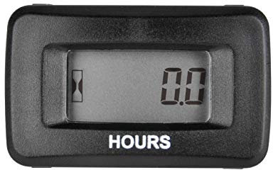NInE-ROnG Compteur Horaire à Induction LCD Numérique,Conception étanche,Monté sur Panneau,Utilisé pour Tondeuses à Gazon,Générateurs,Machines Routières,Motos,Tronçonneuses,ATV
