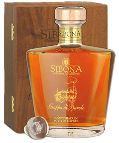 Sibona Grappa di BAROLO Millesimata Decanter 70cl ast.legno