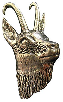Ansteckpin Gemse | für den Hut oder das Revers | Perfekt zum Jagd-Outfit | Anstecker Pin Button | Altsilber