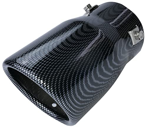 AERZETIX - C53739 - Endstück schalldämpfer/auspuffblende/endrohre/auspuff abgeschrägt - durchmesser 48-65 mm - farbe kohlenstoff - zum ihres fahrzeugs