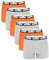 KTM by Freegun Boxershorts für Herren Unterwäsche Pant Men´s Boxer 6 er Pack, Farbe:Light Grey / Orange, Bekleidungsgröße:S