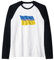 Ukraine Flagge Solidarität mit USA in Rot, Weiß, Blau Tee Raglan