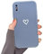 Newseego Compatible iPhone X/XS Phone Case, Fashion Cute Love-Heart Shape Simple Pattern Soft Silicone Slim Light-weight Protective Back Cover TPU Case for iPhone X/XS-Grey