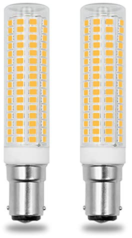 LED B15d Ersetzt für Osram Halolux Ceram 100W 75W 230V, 10W Warmweiß 3000K 1160LM, Doppelkontakt, Nicht Dimmbar, Bajonettfassung B15d LED für Deckenlampen, 2er-set