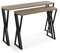 Versa Oakland Schmales Möbelstück für den Eingangsbereich oder Flur, Moderner Konsolentisch, Satz von 2, Maßnahmen (H x L x B) 75 x 30 x 120 cm, Holz und Metall, Farbe: Braun und Schwarz