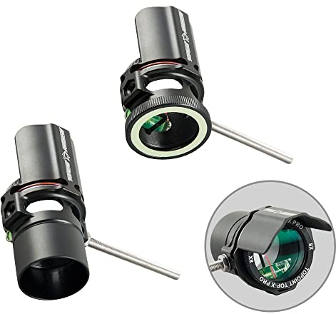 SHARROW Compound Bogen Visier Scope Umfang Sight Pin mit 2X 4X 6X 8X Linse Bogen Anblick Jagdvisier Bogenvisier mit Lichtabdeckung für Bogenschießen Pfeil und Bogen Zubehör (6X, Schwarz)