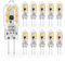 Cxyemt 2W G4 LED Bulbs Warm White 3000K, Replacement 20W Halogen Bulb, Non Flicker AC/DC 12V Energy Saving G4 LED Capsule Light Bulbs, Non-Dimmable, 10 Pack