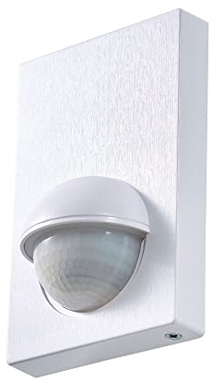 Litecraft PIR Motion Sensor IP44 Security Wall Panel Fitting - Brushed White