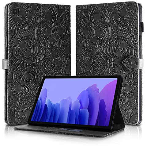Rostsant Custodia Samsung Tab A7 2022/2020 Cover in Pelle PU Portafoglio Magnetico con Portapenne Cover Tablet per Samsung Galaxy Tab A7 2020 10.4 Pollici SM-T500/T503/T505/T509 - Nero