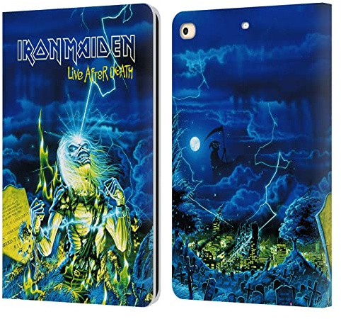 Head Case Designs Licenciado Oficialmente Iron Maiden Live After Death Tours Carcasa de Cuero Tipo Libro Compatible con Apple iPad 9.7 2017 / iPad 9.7 2018