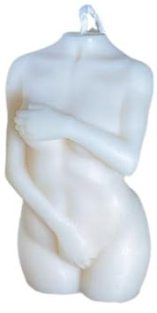 Curvy Body Torso Candle | Nachhaltige Deko Körper mit Kurven Kerze aus Sojawachs | Handmade, Germany | 100% vegan | Frau - 5 x 5 x 10 cm (Artemis Creme (female))