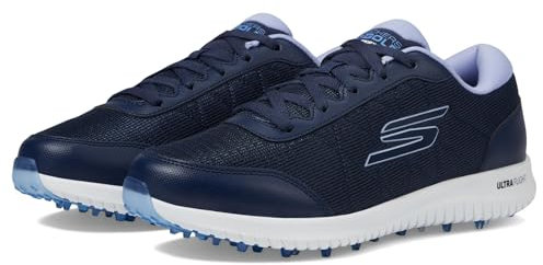 Skechers Max Fairway 4 - Scarpe da Golf da Donna, Senza Punte, Blu Navy/Viola, Taglia 40, Blu Navy/Viola, 40 EU