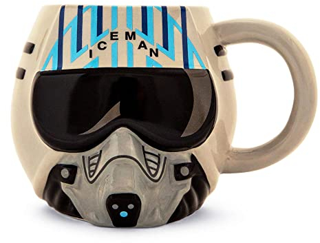 Silver Buffalo Top Gun: Maverick Iceman Helmet Sculpted Ceramic Mug | Holds 20 Ounces