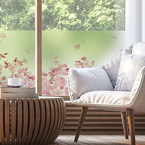 Fensterfolie, blickdicht, Kirschblüten, Aufkleber für Fenster & Duschtür, 40 x 200 cm